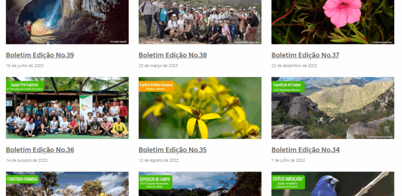 Acervo virtual com todos os Boletins Pró-Espécies é disponibilizado para leitura